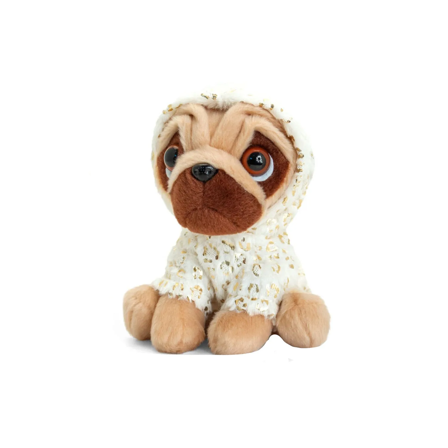 14cm Pug With Outfit Plush Toy