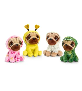 14cm Pug With Outfit Plush Toy