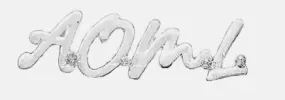 AOML Silver Script Pendant