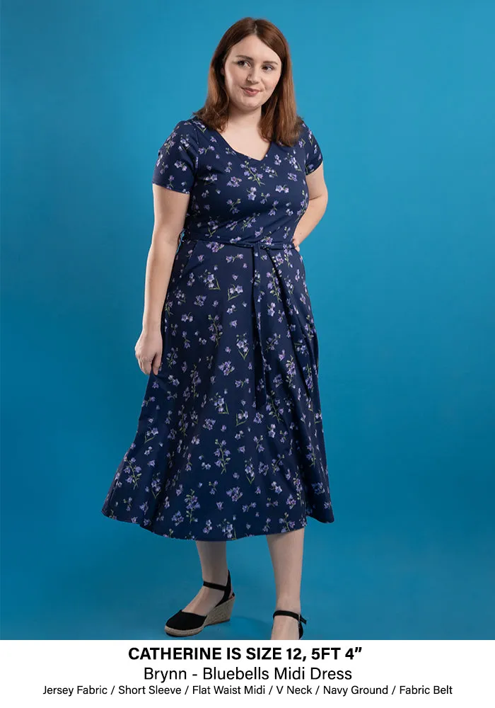 Brynn Bluebells Print Midi Dress
