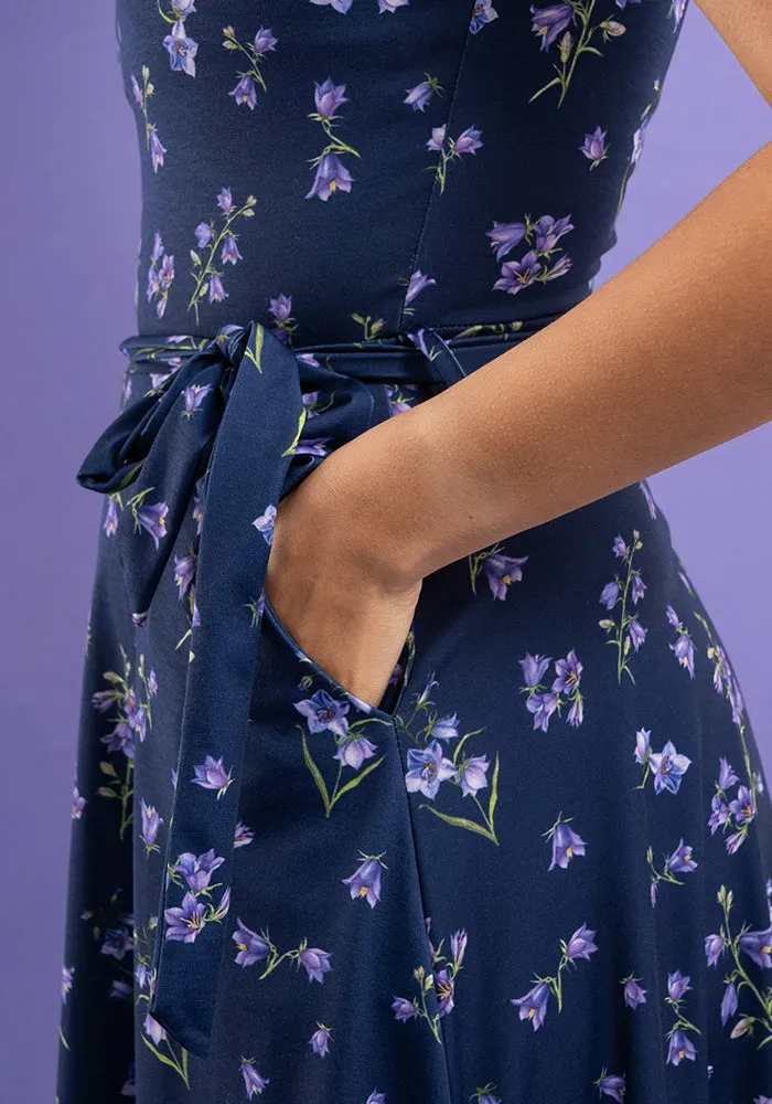 Brynn Bluebells Print Midi Dress