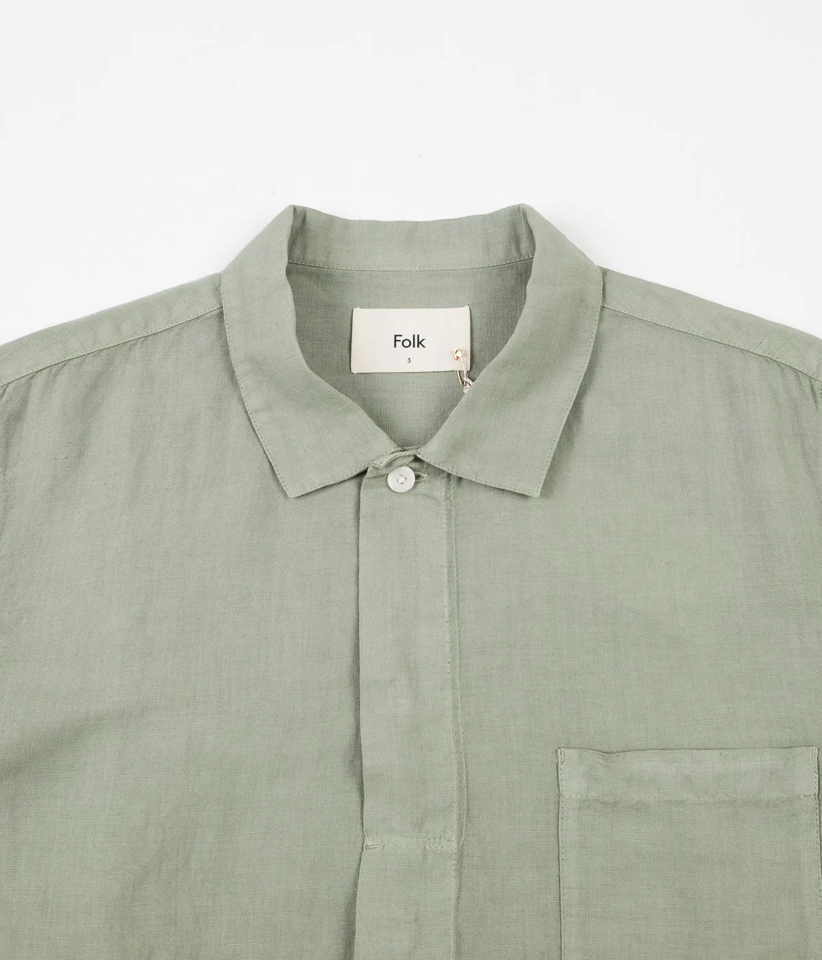 Folk Patch Shirt - Washed Green