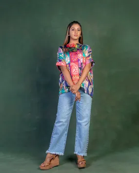 Multi-Color Floral Printed Top
